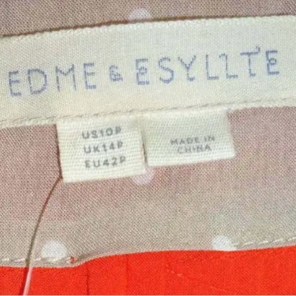 Anthropologie Drapey Pleated Henley Top P10 Petite Large Red Front Pocket Blouse - Picture 12 of 16